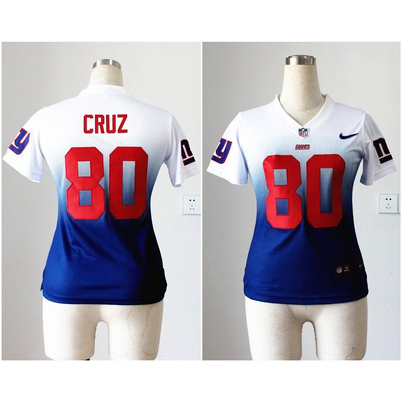 Cheap Victor Cruz Giants Woman Jersey From China #80 White-Blue Drift Fashion Cheap Victor Cruz Giants Woman Jersey From China #80 White-Blue Drift Fashion