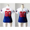 Cheap Victor Cruz Giants Woman Jersey From China #80 White-Blue Drift Fashion