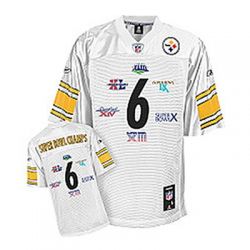 Cheap Superbowl Champs Steelers Jersey #6 White From China