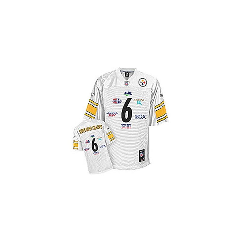 Cheap Superbowl Champs Steelers Jersey #6 White From China Cheap Superbowl Champs Steelers Jersey #6 White From China