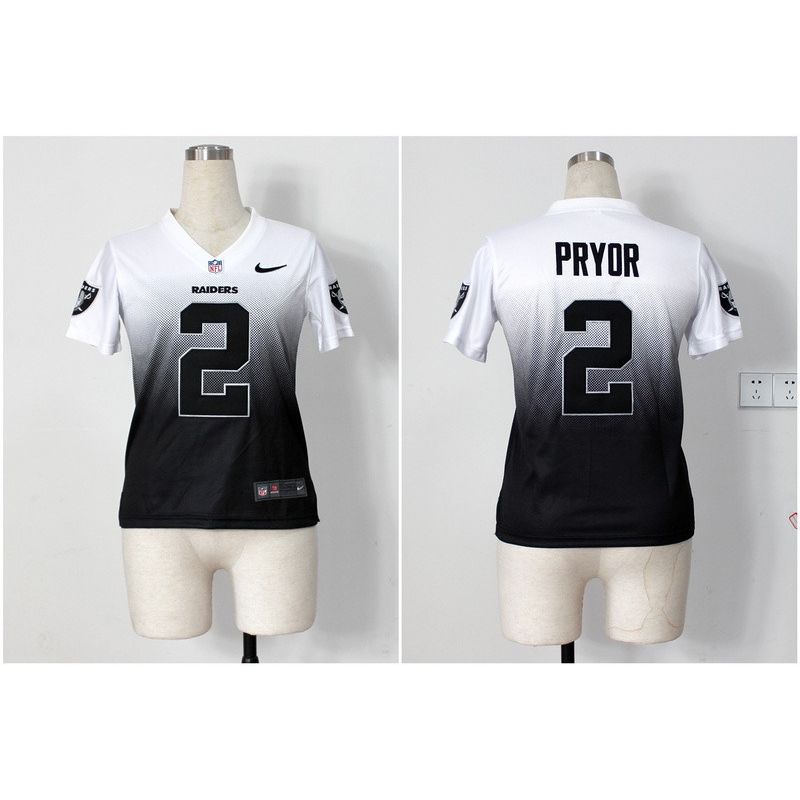 Cheap Terrelle Pryor Raiders Woman Jersey From China #2 White-Black Drift Fashion Cheap Terrelle Pryor Raiders Woman Jersey From China #2 White-Black Drift Fashion