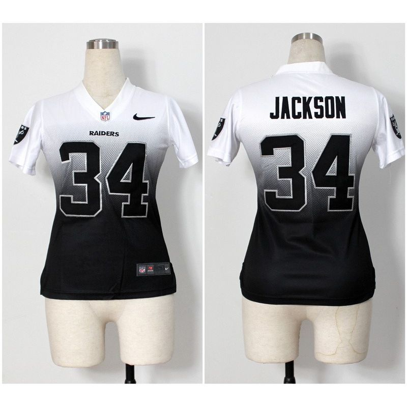 Cheap Bo Jackson Raiders Woman Jersey From China #34 White-Black Drift Fashion Cheap Bo Jackson Raiders Woman Jersey From China #34 White-Black Drift Fashion