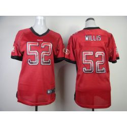 Cheap Patrick Willis 49ers Woman Jersey From China #52 Red Drift Fashion