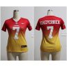 Cheap Colin Kaepernick 49ers Woman Jersey From China #7 Red-Yellow Drift Fashion