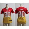 Cheap Jerry Rice 49ers Woman Jersey From China #80 Red-Yellow Drift Fashion
