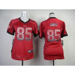 Cheap Vernon Davis 49ers Woman Jersey From China #85 Red Drift Fashion