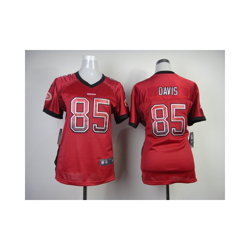 Cheap Vernon Davis 49ers Woman Jersey From China #85 Red Drift Fashion