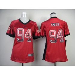Cheap Justin Smith 49ers Woman Jersey From China #94 Red Drift Fashion