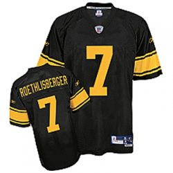Cheap Ben Roethlisberger Steelers Jersey #7 Black Yellow Number From China