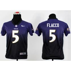 Cheap Joe Flacco Ravens Youth Jersey #5 Purple-Black Drift Fashion