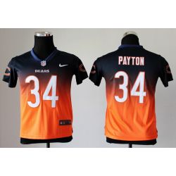 Cheap Walter Payton Bears Youth Jersey #34 Navy-Orange Drift Fashion