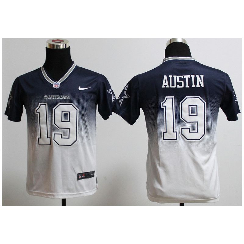 Cheap Miles Austin Cowboys Youth Jersey #19 Blue-White Drift Fashion