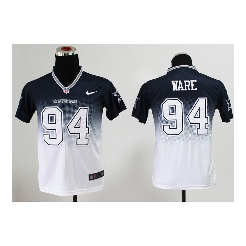 Cheap DeMarcus Ware Cowboys Youth Jersey #94 Blue-White Drift Fashion