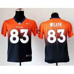 Cheap Wes Welker Broncos Youth Jersey #83 Orange-Blue Drift Fashion