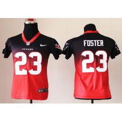 Cheap Arian Foster Texans Youth Jersey #23 Blue-Red Drift Fashion