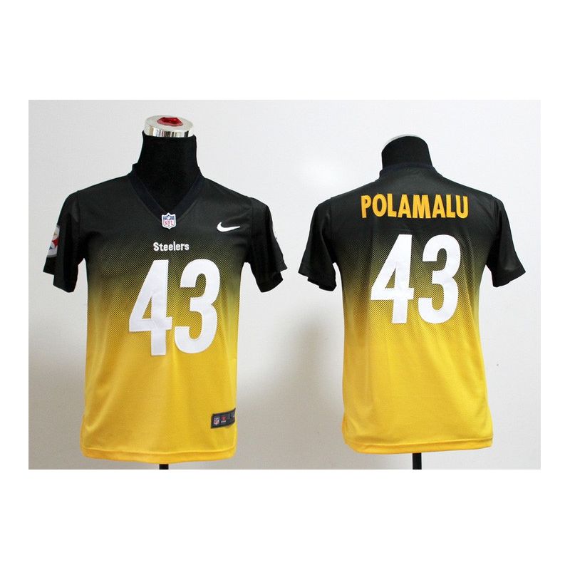 Cheap Troy Polamalu Steelers Youth Jersey #43 Black-Yellow Drift Fashion Cheap Troy Polamalu Steelers Youth Jersey #43 Black-Yellow Drift Fashion