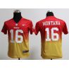Cheap Joe Montana 49ers Youth Jersey #16 Red-Yellow Drift Fashion