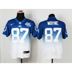 Cheap Reggie Wayne Colts Jersey From China #87 Blue-White 30th Drift Fashion
