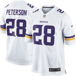 Cheap Adrian Peterson Vikings Jersey From China #28 White 2014new Game