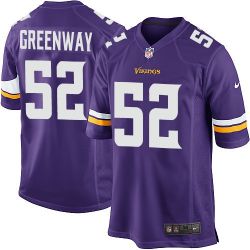 Cheap Chad Greenway Vikings Jersey From China #52 Purple 2014new Game