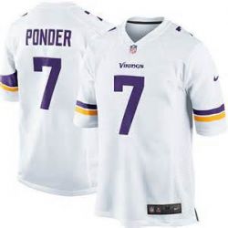 Cheap Christian Ponder Vikings Jersey From China #7 White 2014new Game