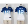 Cheap Andrew Luck Colts Woman Jersey From China #12 Blue-White 30th Drift Fashion