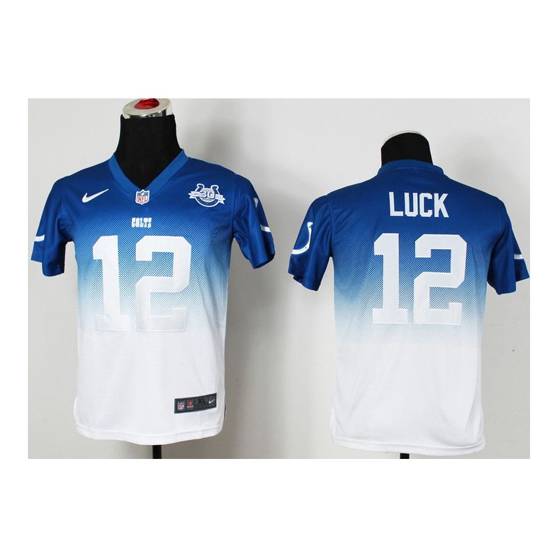 Cheap Andrew Luck Colts Youth Jersey #12 Blue-White 30th Drift Fashion Cheap Andrew Luck Colts Youth Jersey #12 Blue-White 30th Drift Fashion