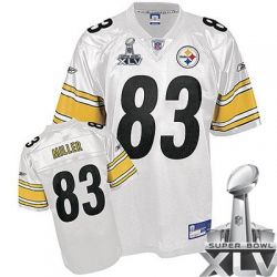 Cheap Heath Miller Steelers Jersey #83 White 2011 Super Bowl XLV From China