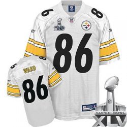 Cheap Hines Ward Steelers Jersey #86 White 2011 Super Bowl XLV From China