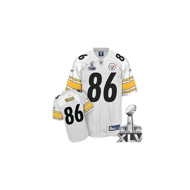 Cheap Hines Ward Steelers Jersey #86 White 2011 Super Bowl XLV From China