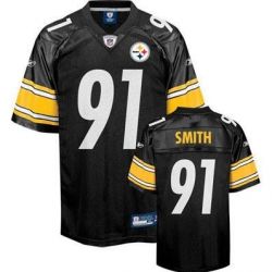 Cheap Aaron Smith Steelers Jersey #91 Black From China