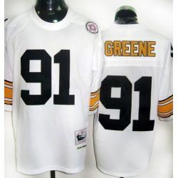 Cheap Kevin Greene Steelers Jersey #91 White Throwback From China