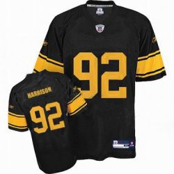 Cheap James Harrison Steelers Jersey #92 Black Yellow Number From China