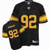 Cheap James Harrison Steelers Jersey #92 Black Yellow Number From China