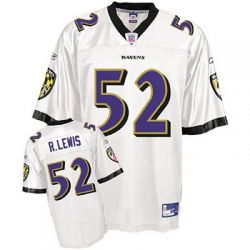 Cheap Ray Lewis Ravens Jersey #52 White From China