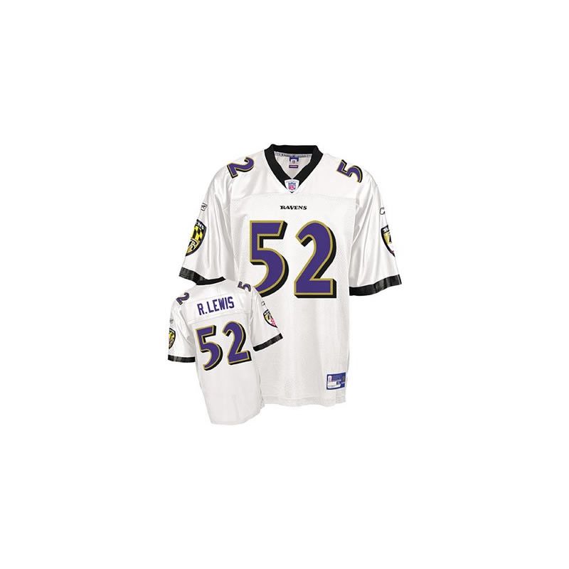 Cheap Ray Lewis Ravens Jersey #52 White From China