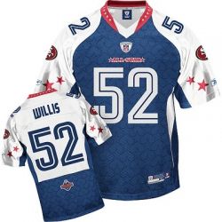 Cheap Patrick Willis 49ers Jersey #52 Blue 2010 all-star From China