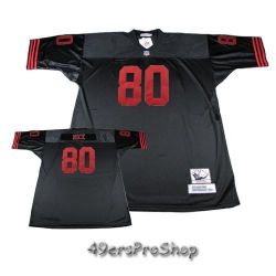 Cheap Jerry Rice 49ers Jersey #80 Black Throwback From China