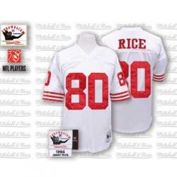 Cheap Jerry Rice 49ers Jersey #80 White Throwback From China