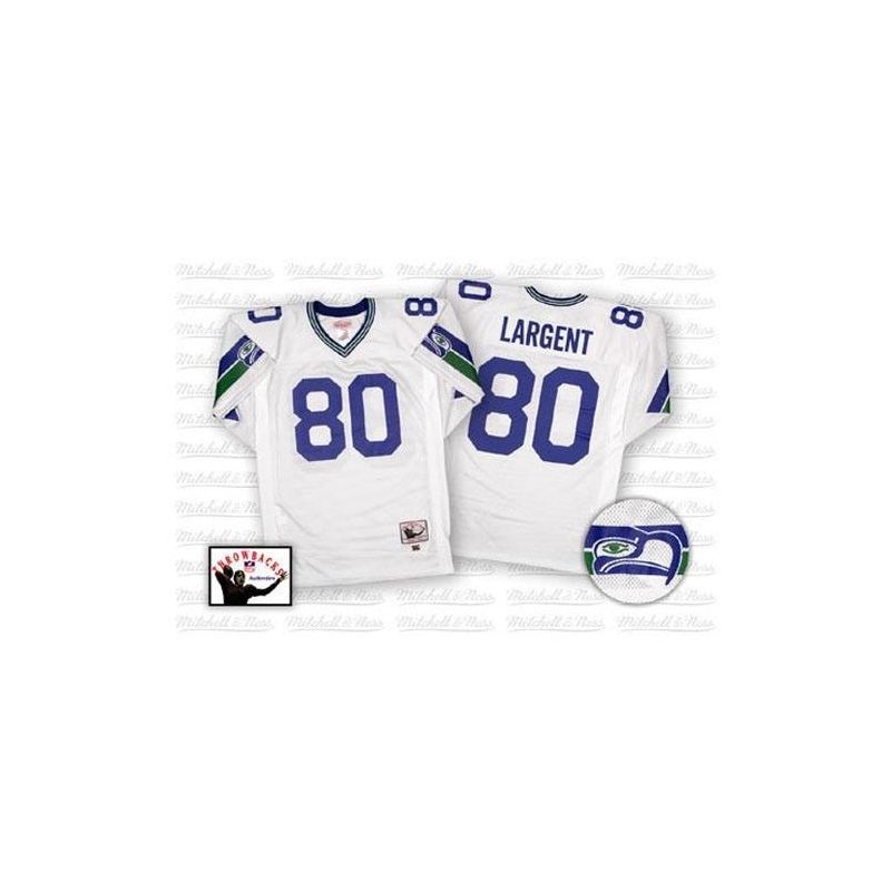 Cheap Steve Largent Seahawks Jersey #80 White Throwback From China