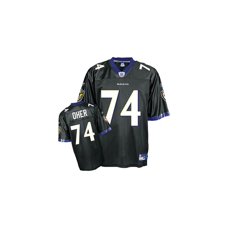 Cheap Michael Oher Ravens Jersey #74 Black From China