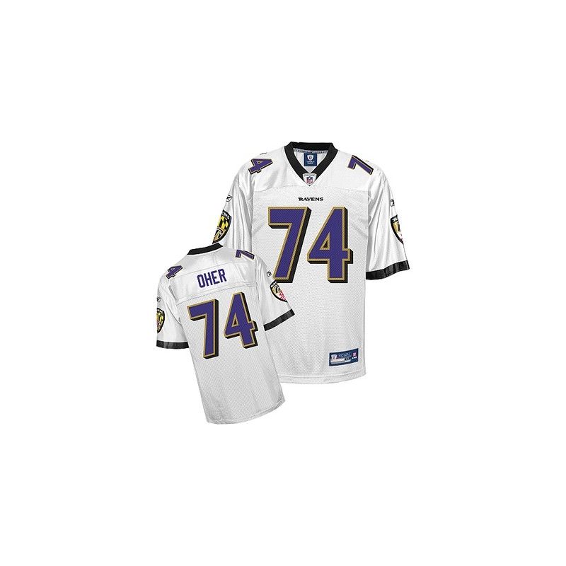 Cheap Michael Oher Ravens Jersey #74 White From China