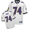 Cheap Michael Oher Ravens Jersey #74 White From China