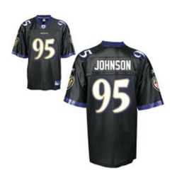Cheap Jarret Johnson Ravens Jersey #95 Black From China