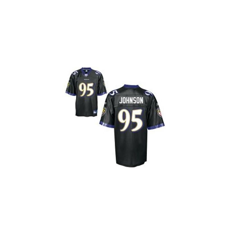 Cheap Jarret Johnson Ravens Jersey #95 Black From China