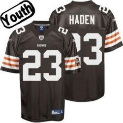 Cheap Joe Haden Browns Youth Jersey #23 Brown From China