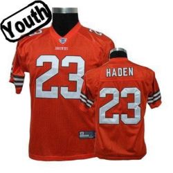 Cheap Joe Haden Browns Youth Jersey #23 Orange From China