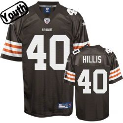 Cheap Peyton Hillis Browns Youth Jersey #40 Brown From China