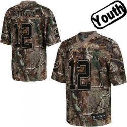 Cheap Aaron Rodgers Packers Youth Jersey #12 Camo From China