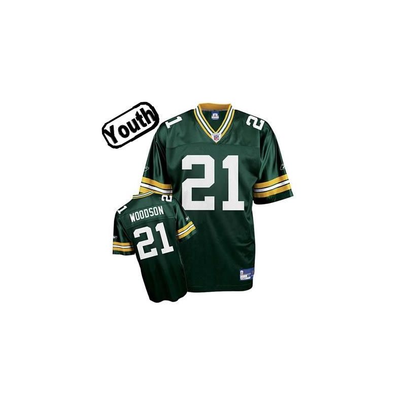 Cheap Charles Woodson Packers Youth Jersey #21 Green From China